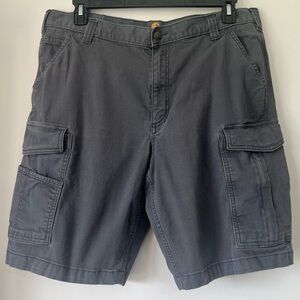 Carhartt Relaxed Fit Cargo Shorts 10” Inseam Gray Utility Men’s 38 Y2K Baggy